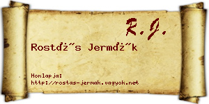 Rostás Jermák névjegykártya